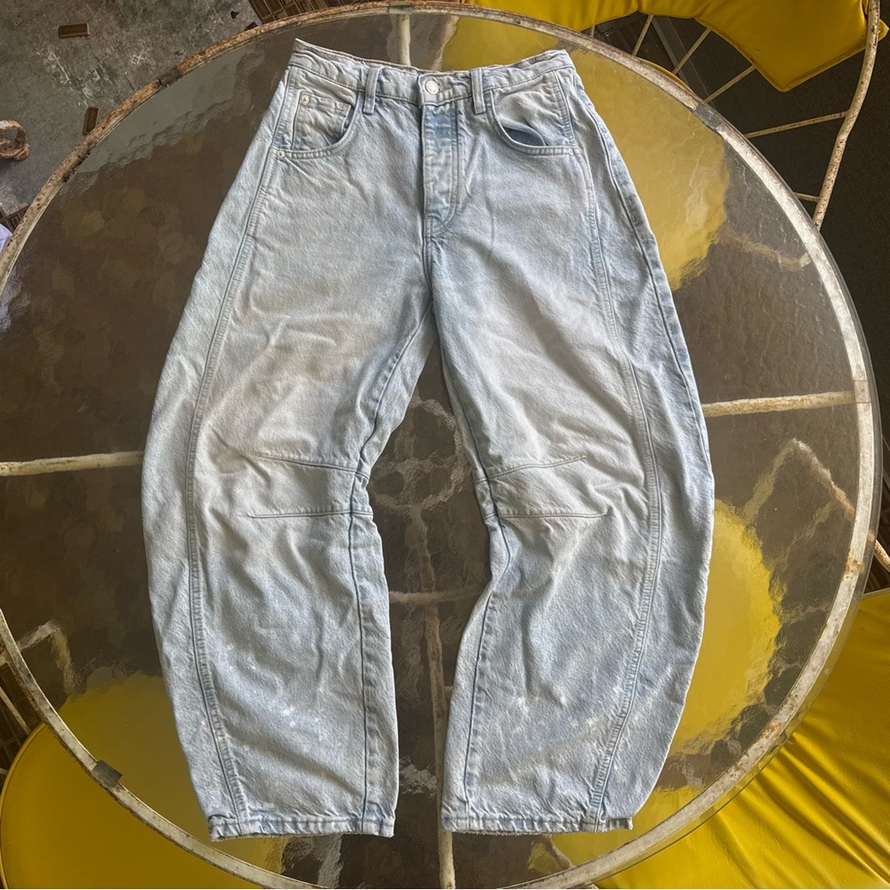 Free People Good Luck Mid-rise Barrel Jeans